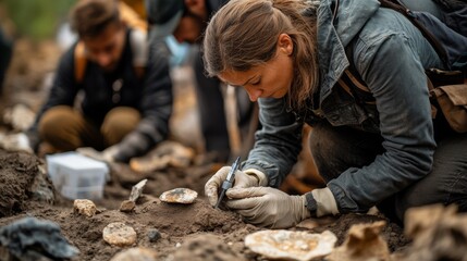 Archaeologists at Work in the Field