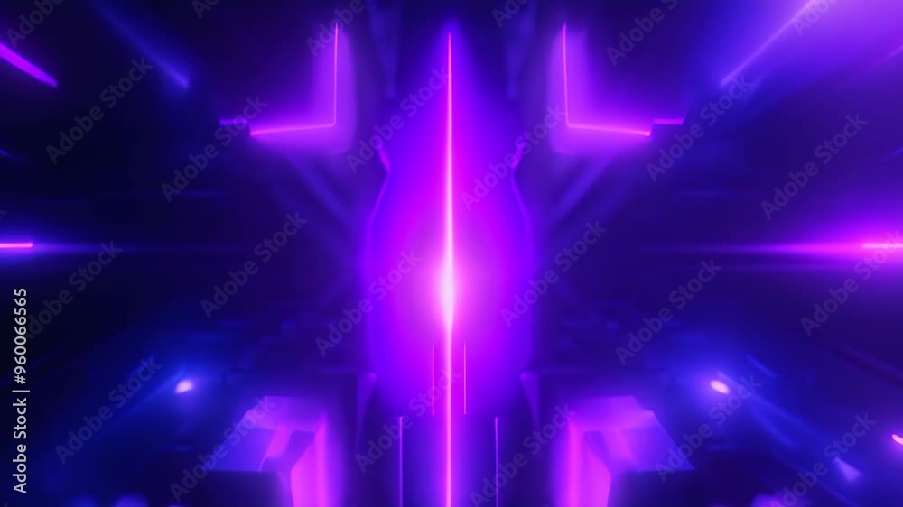Poster abstract technology background with glowing lines. vector illustration. eps 10