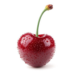 Cherries, white background, a fruit of freshness and nourishment