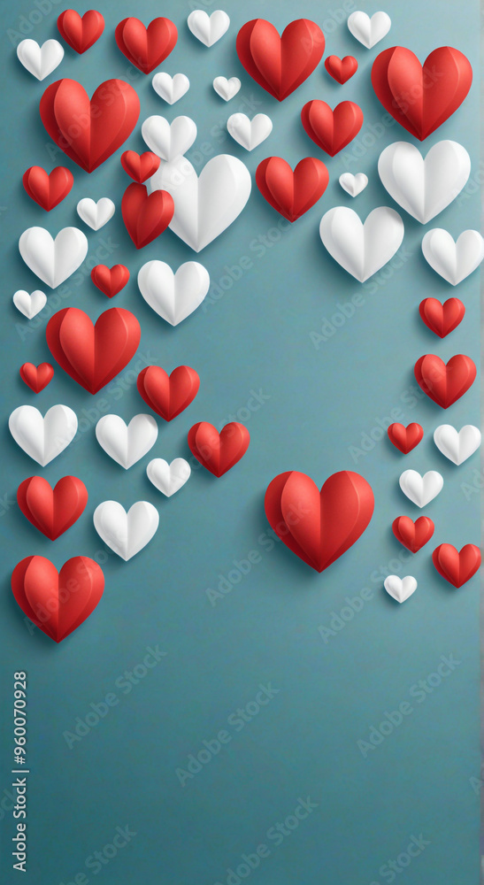 Wall mural heart shaped box