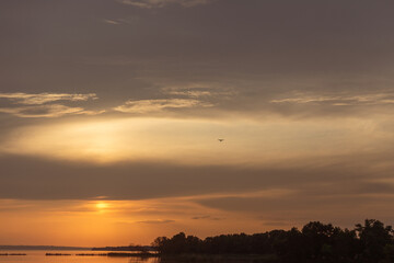 sunset in the sky