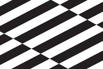 Obraz premium Diagonal black and white lines background. Tilted parallel stripes pattern. Stripy texture. Simple gepmetric print with slanted strips. Vector graphic illustration