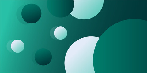 modern memphis geometric green abstract banner design background.