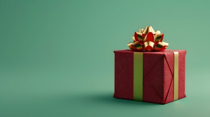 Obraz premium Christmas gift boxes collection, Christmas tape rope, on a green tosca background, banner for website.