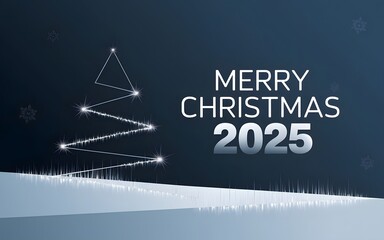 Modern Christmas 2025 Background &ndash; Festive Holiday poster Design with Sleek Contemporary ElementsCanvas ready to put text, marry Christmas