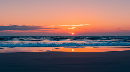 Obraz premium Amazing sunset over the Pacific Ocean