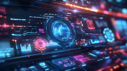Obraz premium Holographic data display design