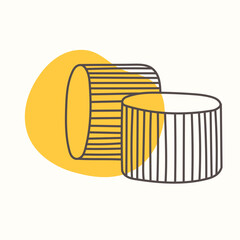 Italian Anelli pasta. Traditions of Italian cuisine. Perfect for menu design, packaging, etc.