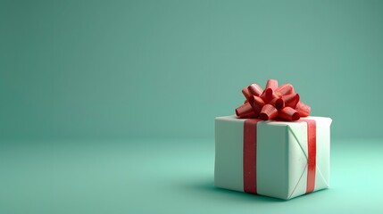 Fototapeta premium Christmas gift boxes collection, Christmas tape rope, on a green tosca background, banner for website.