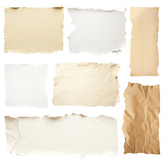 Obraz premium PNG torn paper element set, transparent background