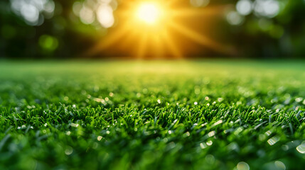 Field Hockey Pitch Sunny Day