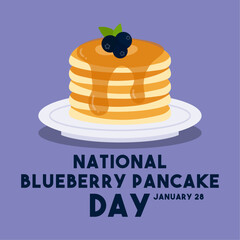 National Blueberry Pancake Day. January 28.