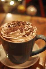 A therapeutic hot chocolate enjoyed on a winter evening   AI generated illustration