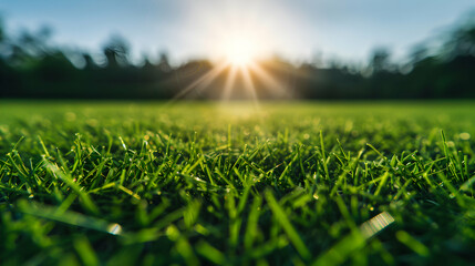 Field Hockey Pitch Sunny Day