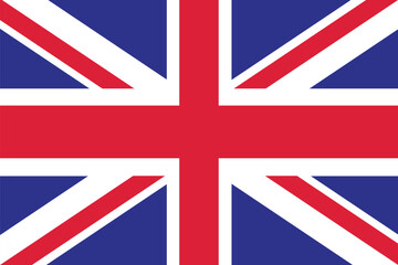 UK United Kingdom flag, The national flag of China, Vector illustration.