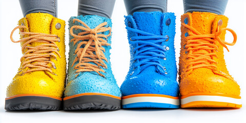Vibrant Colored Lace-Up Shoes