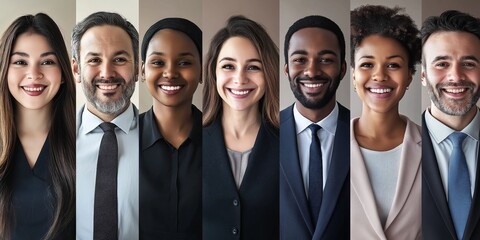 A diverse group of skilled professionals in smart attire gathers, symbolizing teamwork and a positive workplace, highlighting the importance of unity and collaboration for mutual success