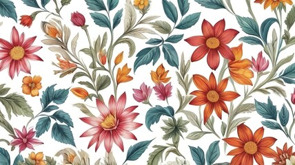 Fototapeta premium seamless floral pattern