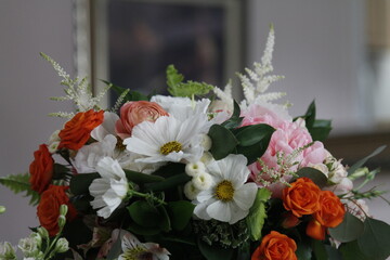 A bouquet of bridal flowers.