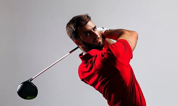 Golfer Swinging a Driver