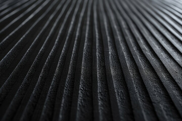 A dark black textured surface with a series of fine, vertical lines creating a ribbed effect. The texture adds a sense of sleek, modern design.