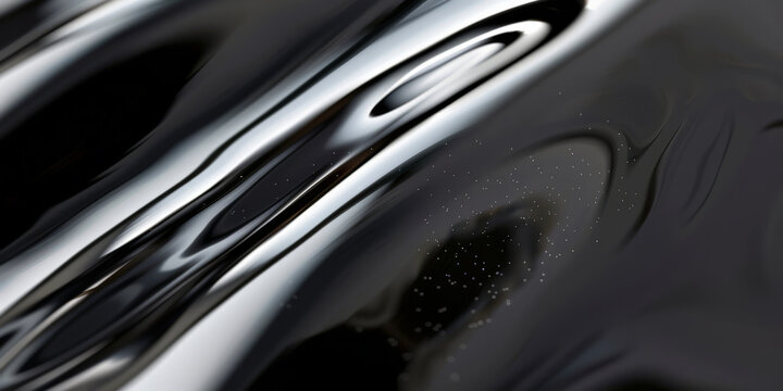 A dark black textured surface with a smooth, glass-like finish that creates a reflective, high-gloss effect. The texture adds a sleek, modern look.