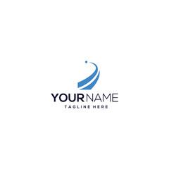 Abstract modern tech brand logo design.