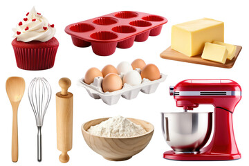 PNG baking essential set, transparent background