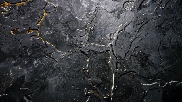 Exploring the unique textures and patterns of cracked dark stone surfaces in modern architectural design