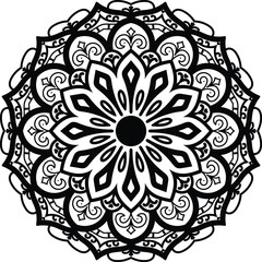 Mandala coloring page, Floral Mandala clip art