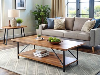 Modern coffee table with sleek lines and ample surface space for less than $300, perfect for stylish living
