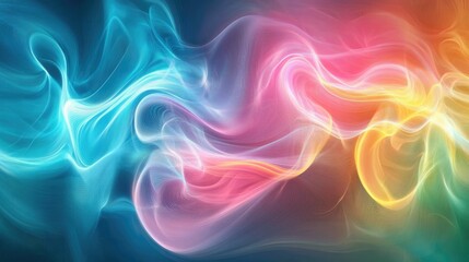 Fototapeta premium Abstract Colorful Smoke Waves