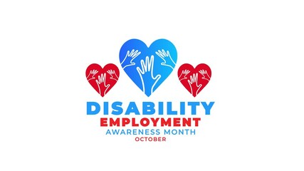 National Disability Employment awareness month. love and hand motion.