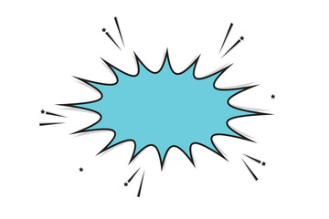 Comic speech bubble with expression on white background.