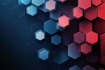 Fototapeta premium Vibrant Abstract Geometric Background with Colorful Hexagons