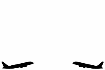 graphics, airplane, passenger, black, background, transport, tec