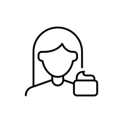 Moisturizer outline icons, minimalist vector illustration ,simple transparent graphic element .Isolated on white background