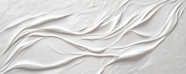 Obraz premium A light white textured surface with a smooth, glossy finish, accented by faint, swirling patterns that create a sense of fluidity.