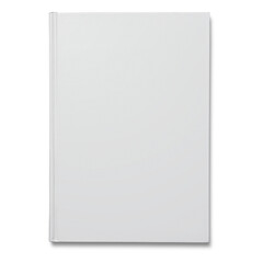Blank book cover over white. Blank book isolated on transparent background, mock up, 3d render.