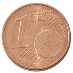 euro coin colse-up detailed
