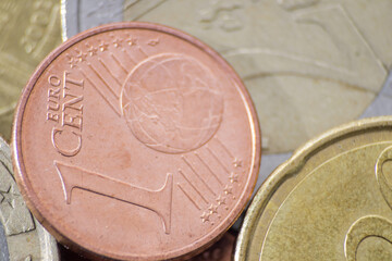 coins background close-up detailed