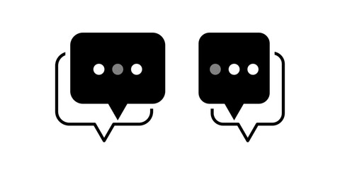 Simple yet impactful, these sleek chat bubble icons are perfect for enhancing communication elements in your designs. Can be used for ui animations. Vector illustration concept.