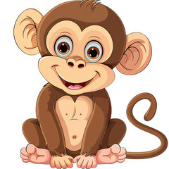 Obraz premium monkey on transparent background png