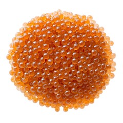 Macro Shot of Fresh Raw Caviar on White Background