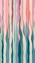Background of vertical wavy lines of pastel abstract horizo