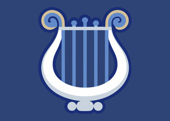 Lyre Icon on Transparent Background 
