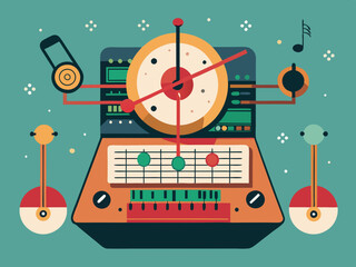 Obraz premium Tabla instrument with grunge and notes 