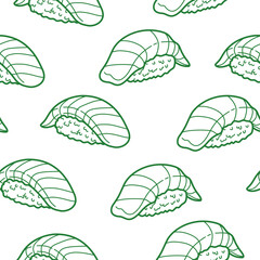sushi pattern background. Japanese food seamless pattern background. sushi seamless pattern background. doodle sushi pattern background.