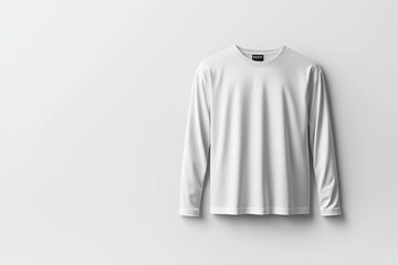 White Long Sleeve Tshirt Mockup Isolated created with Generative AI