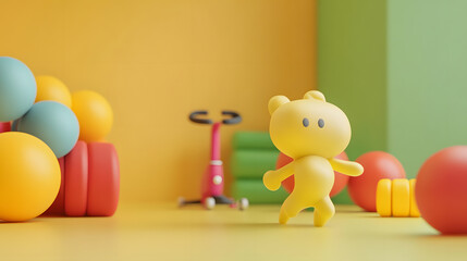 Fitness Fun 3D Cartoons of Exercise and Wellness Routines brings energy and excitement to health and fitness with vibrant,engaging animations. These 3D cartoons showcase a variety of exercise routines